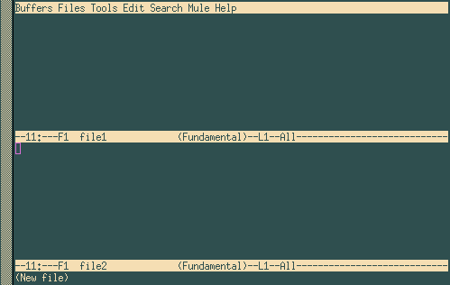 Emacs, редактирование двух файлов одновременно