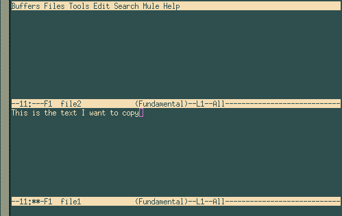 Emacs, перед тем как копировать текстовый блок
