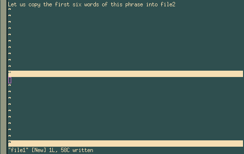 VIM, перед копированием текстового блока